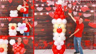 PAPA NOEL con globos 🎅 ADORNOS NAVIDEÑOS  decoración de navidad con globos  Gustavo gg [upl. by Calva]