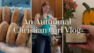 Autumnal Weekend  Chatty Christian Girl Vlog  Gym Cooking Home Project  Hour Long Vlog [upl. by Chloette]