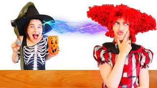 TWIN TELEPATHY OF COSTUME Spooky Halloween Edition wThe Norris Nuts [upl. by Noryahs540]