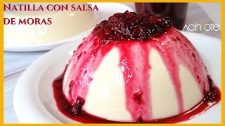 Cómo hacer NATILLA con SALSA de MORA o FRUTOS ROJOS desde cero  Receta tradicional SIN Horno [upl. by Dnomra]