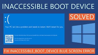 How To Fix A Dell Blue Screen Error Inaccessible Boot Device on a Windows 11 Computer [upl. by Amikehs]