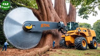 55 Extreme Dangerous Fastest Big Chainsaw Cutting Tree Machines  Heavy Machinery [upl. by Aidua]