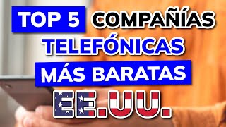 🥇 5 Compañías Telefónicas más BARATAS de Estados Unidos [upl. by Ellegna]