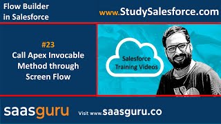 23 Call Apex Invocable Method through Screen Flow in Salesforce  Salesforce Training Video Series [upl. by Valenba304]