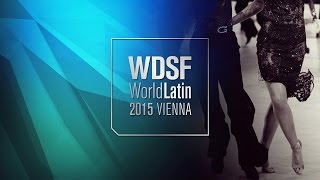 Lazzarini  Benedetti ITA  2015 World Latin R1 J  DanceSport Total [upl. by Ocinemod14]