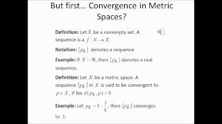 Convergence of Sequences in Metric Spaces [upl. by Aneral]