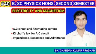 ELECTRICITY AND MAGNETISM Introduction to AC circuit and alternating current [upl. by Osnola]