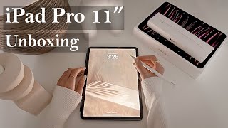 iPad Pro 2022 11quot M2 Unboxing and Setup  Accessories [upl. by Lita]