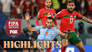 Morocco vs Spain Highlights  2022 FIFA World Cup  Round of 16 [upl. by Ahsahtan583]