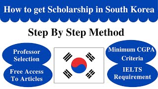 How to Get Scholarship in South Korea  Fully Funded  Study in Korea  Professor Scholarship [upl. by Repard838]