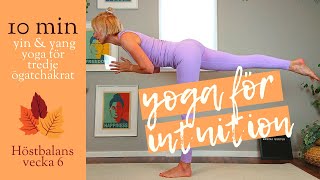 10 min YOGA FÖR BALANS amp INTUITION Balansera tredje ögat chakrat ajna Höstbalans vecka 6🍂 [upl. by Etz]