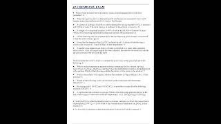 AP CHEMISTRY EXAM Latest 2024 2025 Actual Questions and Answers 100 Correct [upl. by Kellina630]