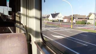 De Lijn BNACEC LRV tram ride between Oostende Station and Bredene Campings [upl. by Emili607]