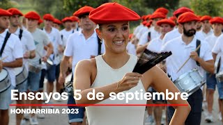 Ensayos 5 de septiembre en Hondarribia 2023  Txingudi Online [upl. by Cavuoto]