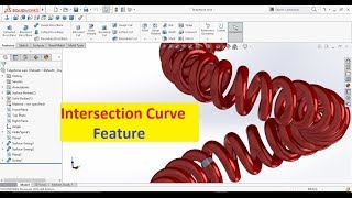 SolidWorks Tutorial Telephone Wire by Using Intersection Curve Feature [upl. by Pesek]