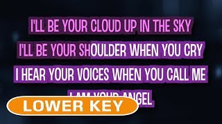 Im Your Angel Karaoke Lower Key  Celine Dion feat R Kelly [upl. by Nerwal]