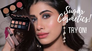 ALL SUGAR COSMETICS  First Time TRY ON  Malvika Sitlani Aryan [upl. by Yarrum]