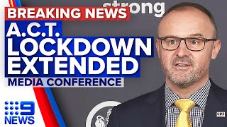 ACT lockdown extended by two weeks after 19 new local cases  Coronavirus  9 News Australia [upl. by Nivre]