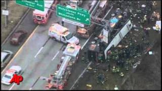 At Least 13 Killed in NYC Tour Bus Crash [upl. by Portugal]