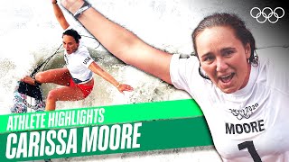 Carissa Moore  The 1st EVER Olympic Surfing Gold Medallist 🏄‍♀️ [upl. by Mian657]