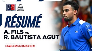 🇫🇷🇪🇸 RÉSUMÉ Fils vs Bautista Agut  Davis Cup Finals 2024 [upl. by Roleat735]