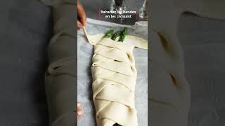 Recette de la tresse feuilletée aux asperges  Pourdebon [upl. by Ellevart]