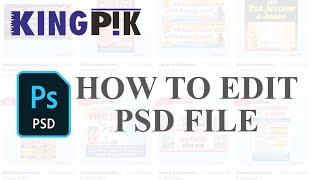 How to Edit Kingpik PSD File in Photoshop Digital Graphics [upl. by Cummings]