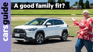 Toyota Corolla Cross Hybrid 2023 review Atmos 2WD  Small premium hybrid SUV put to the family test [upl. by Ivey]