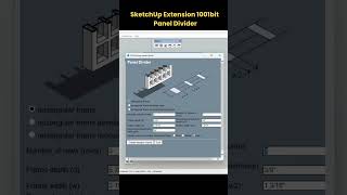 SketchUp Extension 1001bit Panel Divider shorts sketchup [upl. by Tlevesor617]