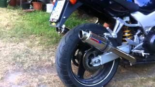 Honda VTR 1000f Firestorm Dominator Racing Exhaust [upl. by Euqcaj]