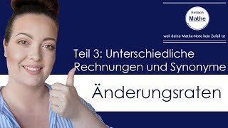 Änderungsraten Teil 3  Synonyme und verschiedene Berechnungen by einfach mathe [upl. by Enois]