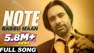 Babbu Maan  Note  Itihaas  Latest Punjabi Songs 2016 [upl. by Orran]