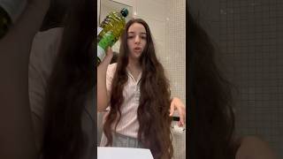 Trying a new preshower hair routine🫒haircare longhair hairgrowth washday [upl. by Furiya]