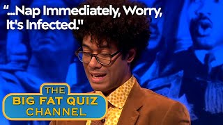 Richard Ayoade Wrongly Remembers The Roses Are Red Poem  Big Fat Quiz [upl. by Zasuwa321]