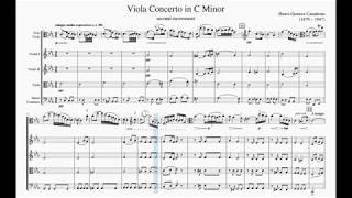 Animated Score  Casadesus Viola Concerto in C minor second movement [upl. by Delbert531]