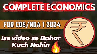 Most asked Economics Questions CDS 1 2024 Last minute Revision  CDS GS Important Topics Nda [upl. by Ytitsahc]