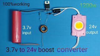 37v to 24v 1200w boost converter using 13005 transistor [upl. by Bj]