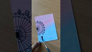 Easy ferris wheel drawing ferrieswheel easydrawing painting soloart30 ytshorts art nature yt [upl. by Kreit54]