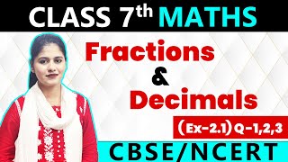 Fractions and Decimals  Class 7th Mathematics Ex21 Q123  Maths Addiction [upl. by Eelyak777]