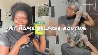 How to safely relax your hair at home DIY your relaxer with ease At home relaxer routine [upl. by Ellehc380]