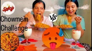 Spicy chowmein challengefood challenge [upl. by Einhapets]