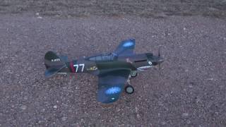 FMS P40B Warhawk Flying Tiger 1400mm Flight Review [upl. by Aeslehc]