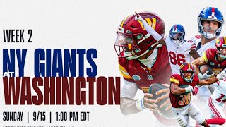 Washington CommandersNew York Giants Week 2 Preview Malik Nabers VS Jayden Daniels [upl. by Oriana359]