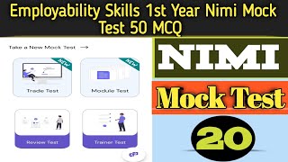 Employability Skills ITI 1st Year Nimi Mock Test 50 Mcq Nimi Mock Test  20 For ITI Cbt Exam 2024 [upl. by Ahsienor558]