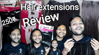 👸👱‍♀️ hair extensions review and price 👩‍🦳👧 hair extensions for short hair clip in 👰 BHAIYAJIKVLOG 📷 [upl. by Alleinnad405]