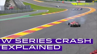 W Series SpaFrancorchamps Crash Explained [upl. by Cecilia]