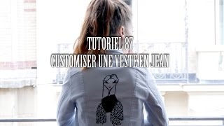 Tutoriel 87  Customiser une veste en jean [upl. by Ahsenav]