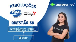 UNIFAI 20181  Química  Questão 58 [upl. by Laval58]