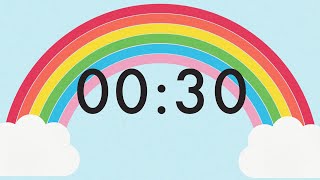 30 Seconds Countdown Rainbow Timer 🌈 [upl. by Hallvard]