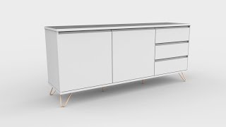 Elona Sideboard  3D Model [upl. by Ikik882]